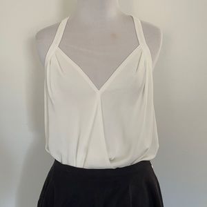 White crossover blouse